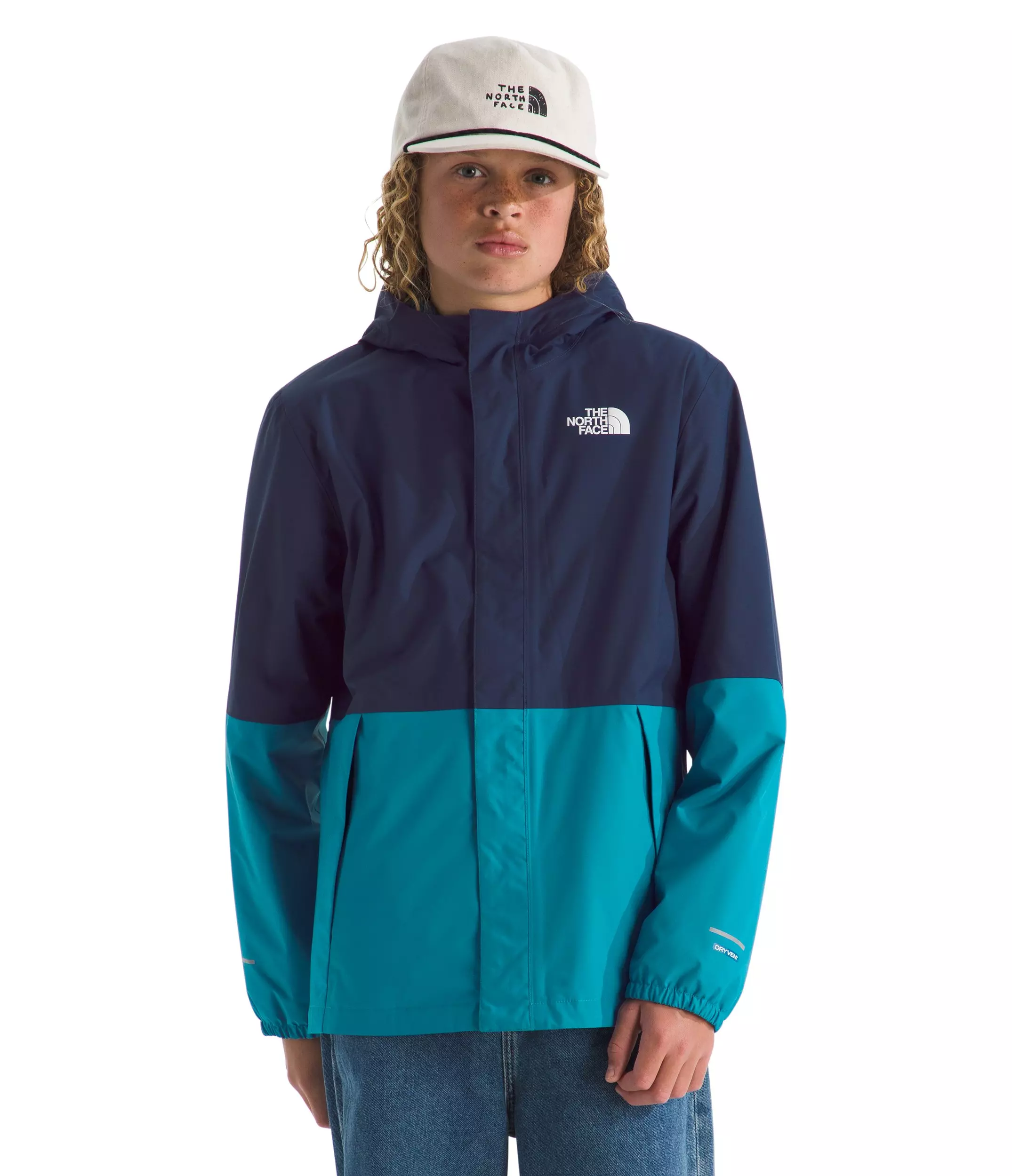 The North Face Antora Big Boys' Waterproof Hooded Jacket - Navy
